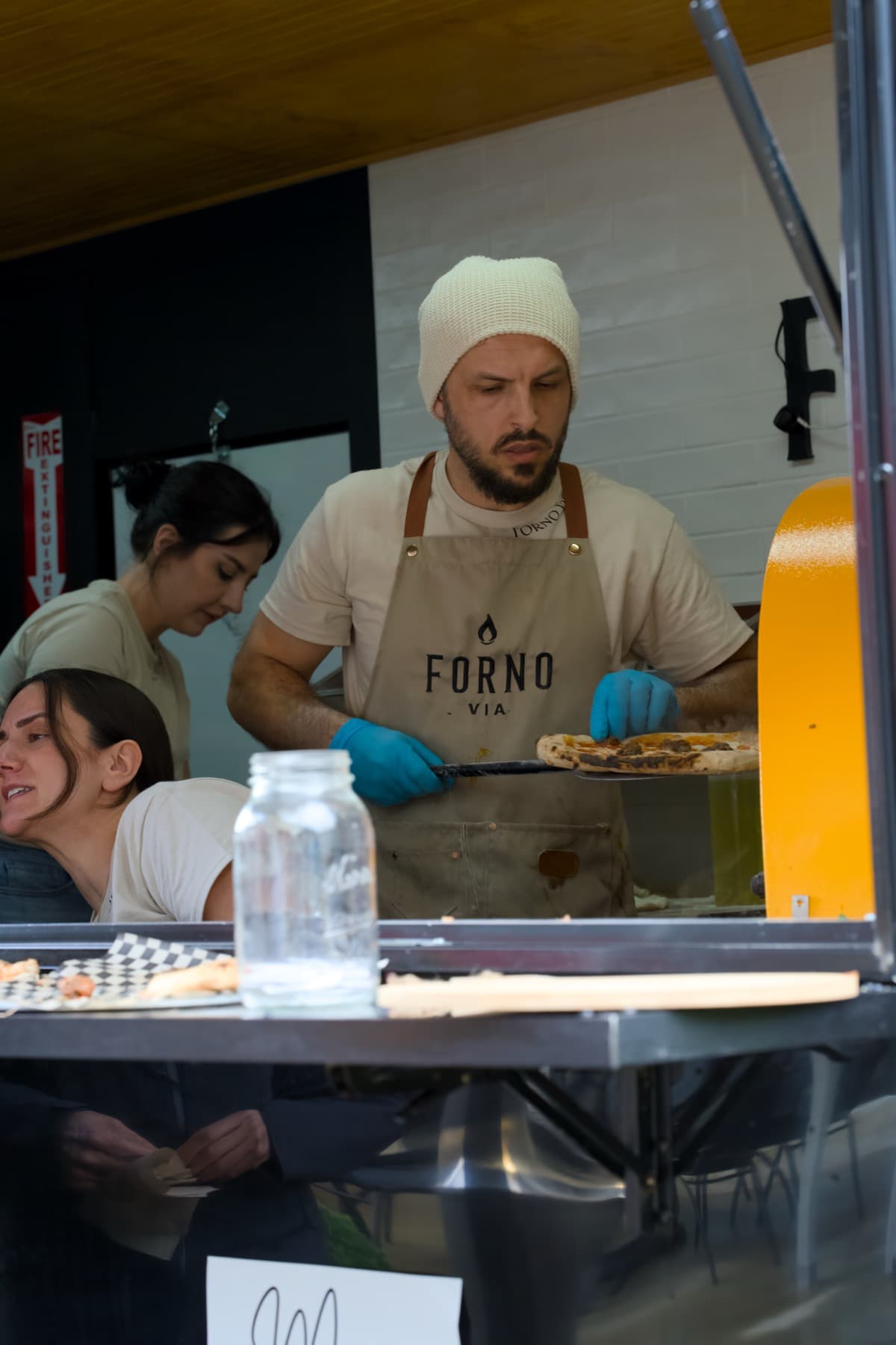 Full event setup with Forno Via providing wedding catering at an outdoor venue